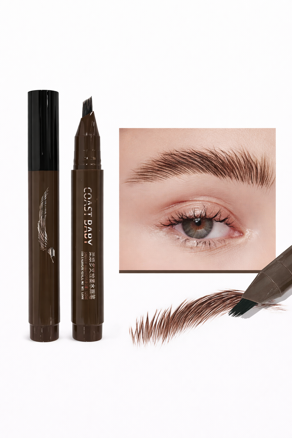 Eyebrow Pencil with Multi Branch Bush Head Design
