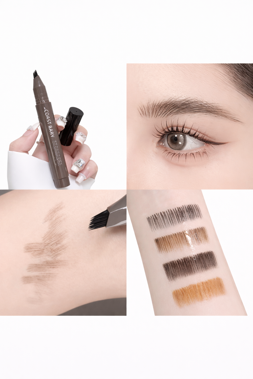 Eyebrow Pencil with Multi Branch Bush Head Design